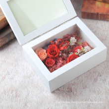 New products Wooden preserved fresh Flower Box frame good gift for Mother's day mother's day souvenir